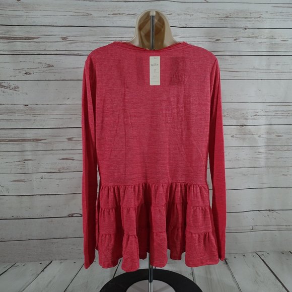 Anthropologie Deletta Rasberry Thea Peplum Blouse - Picture 5 of 11